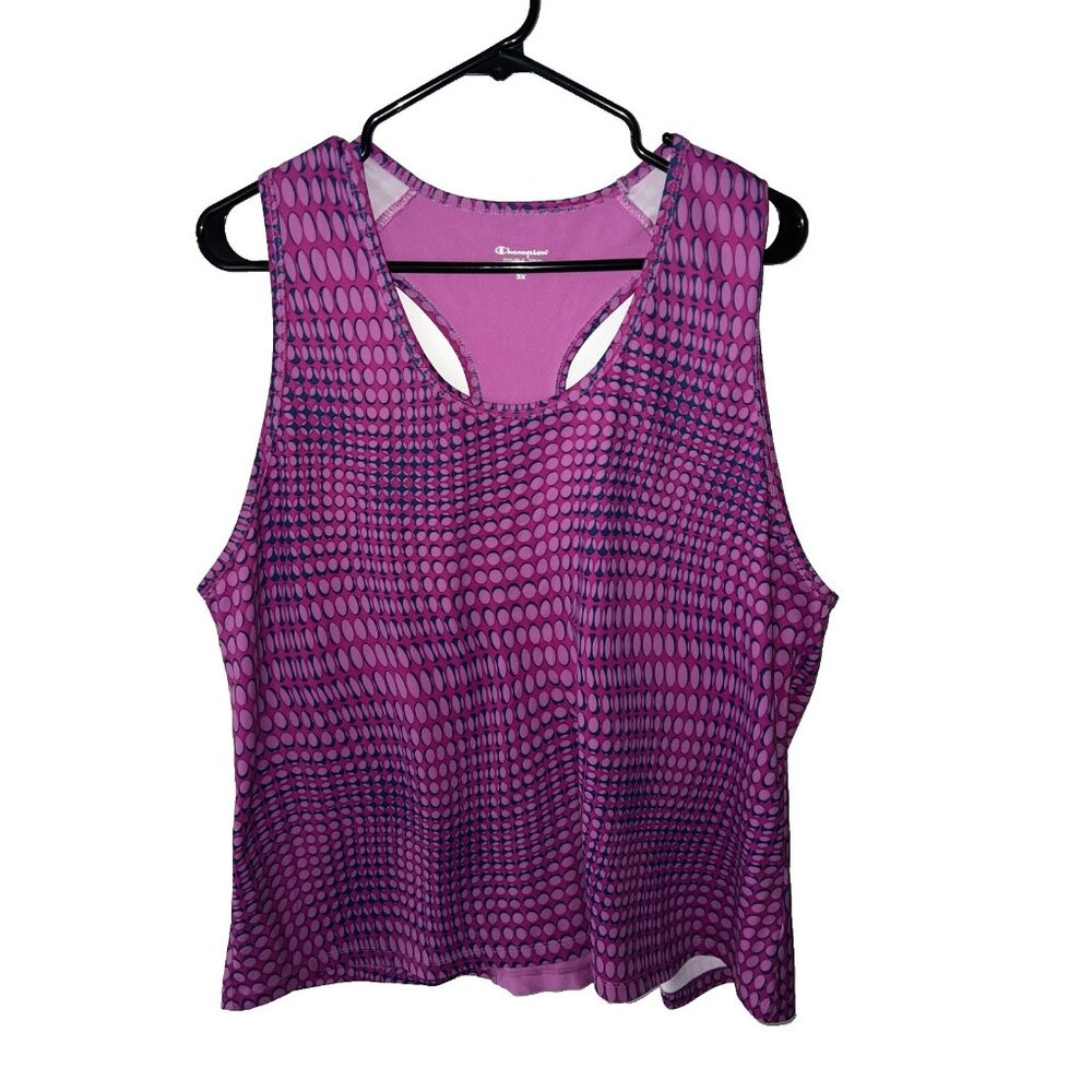 Champion Shirt Women Plus SZ 3X purple Razorback Athletic Double Dry Tank